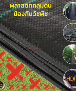 ผ้าคลุมหญ้า พลาสติกคลุมหญ้า และพลาสติกคลุมกันวัชพืช เอกสุวรรณเกษตร สำหรับแปลงผัก สวนเกษตร และงานคลุมดิน